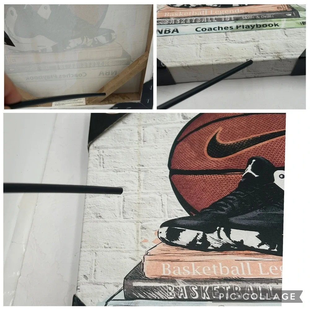 NotoriArt Basketball Jordan Sneaker Canvas Wall Art 15x15 Sports Decor